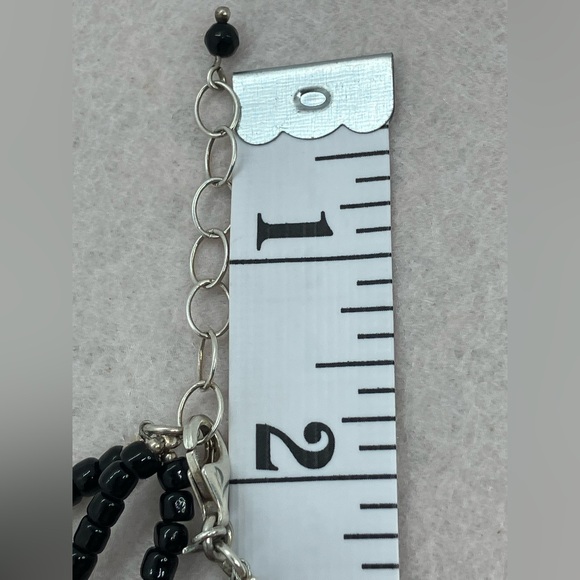Silpada Sterling Silver & Black Glass Bead Multi Strand Necklace | N1500 Retired - Picture 9 of 10